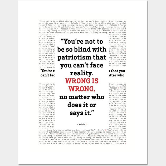 Quotes desaign "Wrong is Wrong" Wall Art by ZUNAIRA